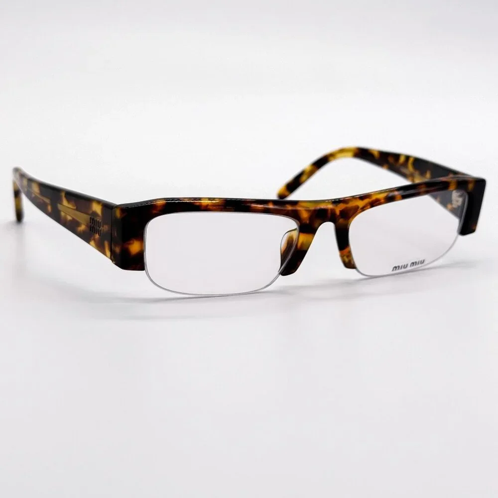 NEW MIU MIU EYEGLASSES MUB07S 14L08N HAVANA WOMEN MU B07S SMU B07